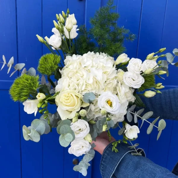 BLANC 2 Tons blanc fleurs séné